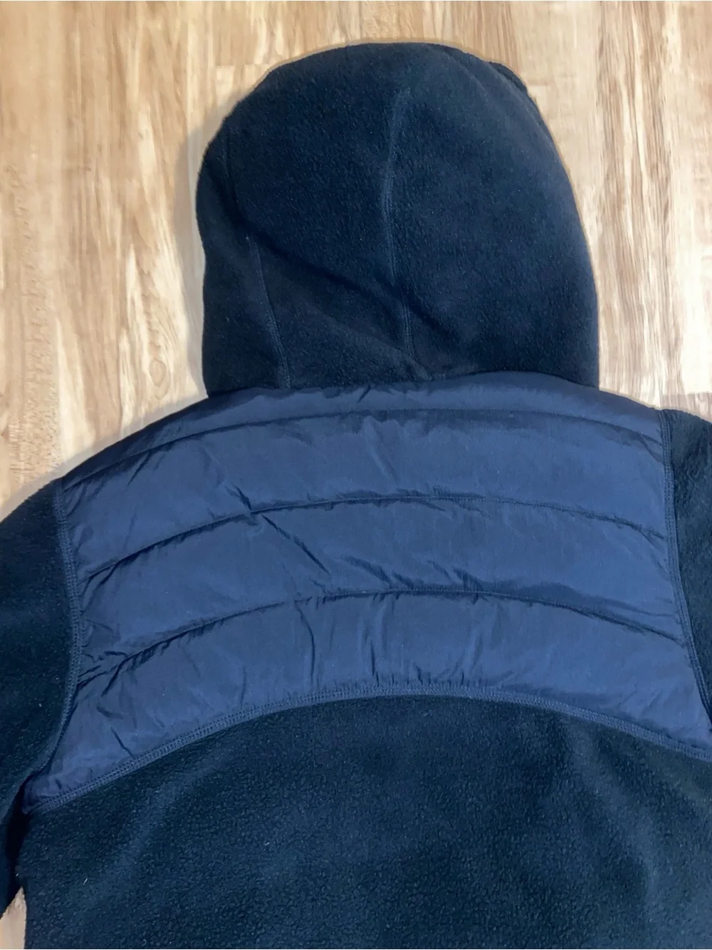 Moncler Feyder Panelled Fleece and Quilted Shell Hooded Down Jacket
